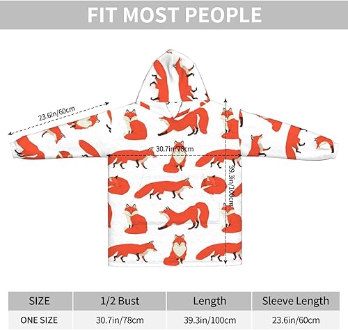 Miniatura 3 de Sudadera con capucha de animales salvajes de zorros rojos, sudadera de gran tamaño súper suave y cálida, regalos para mujeres, hombres y