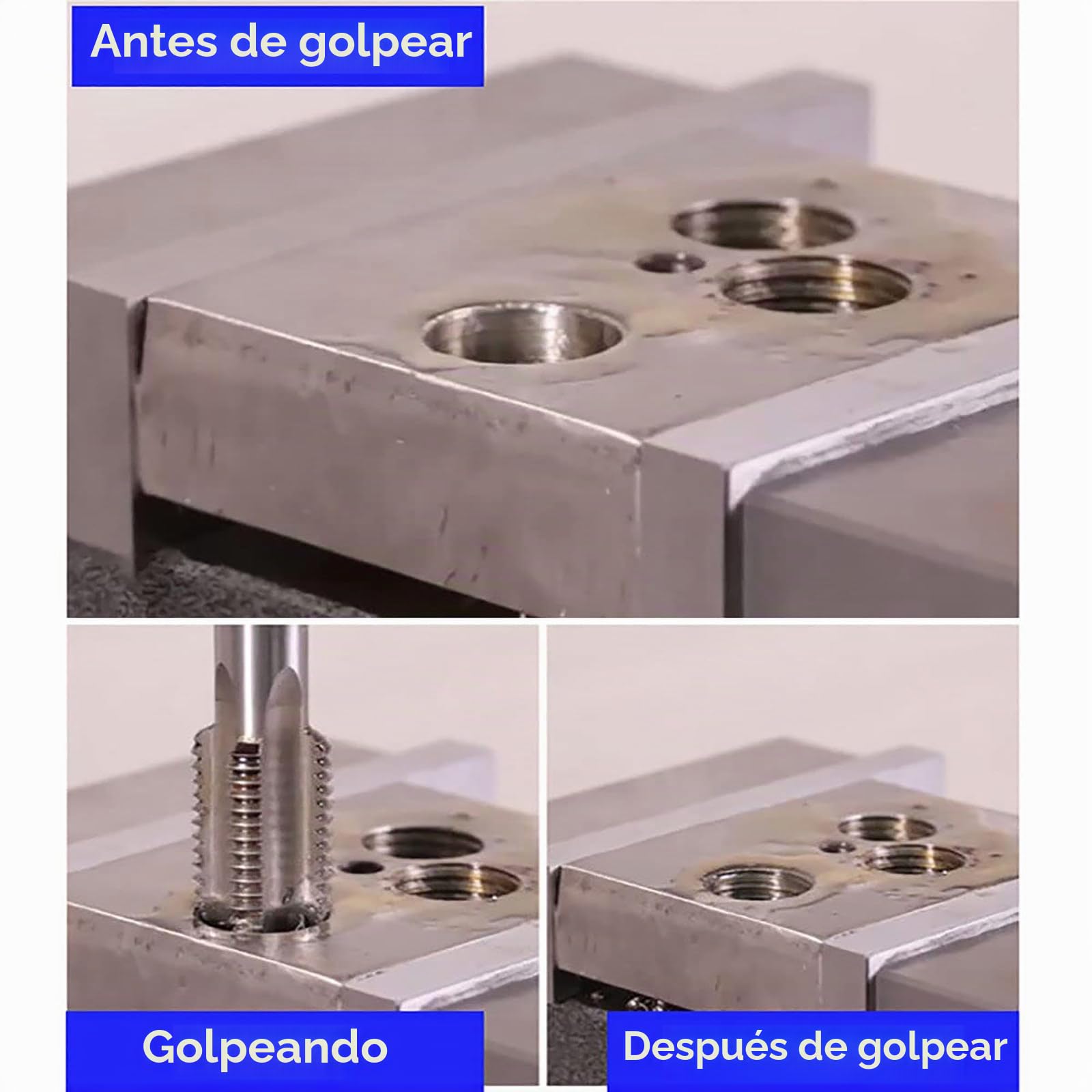 MáQuina Roscadora NeumáTica M3-M12, MáQuina Roscadora NeumáTica con Cabezal Autoblocante, Velocidad Ajustable, para Roscar Acero, Hierro, Cobre, Aluminio, PláStico