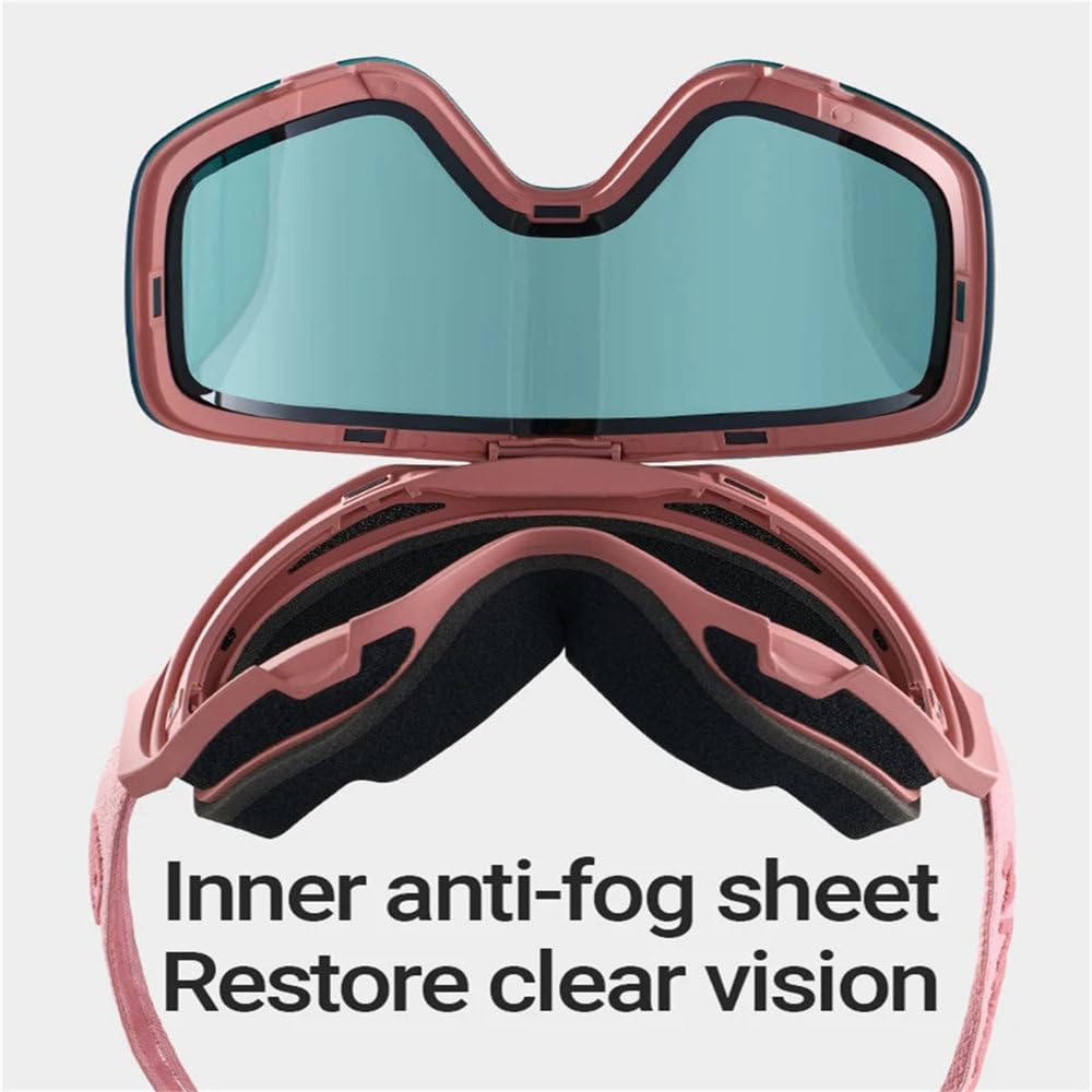 Lunettes de ski et de snowboard haute définition antibuée à double verre pour homme et femme (2025)