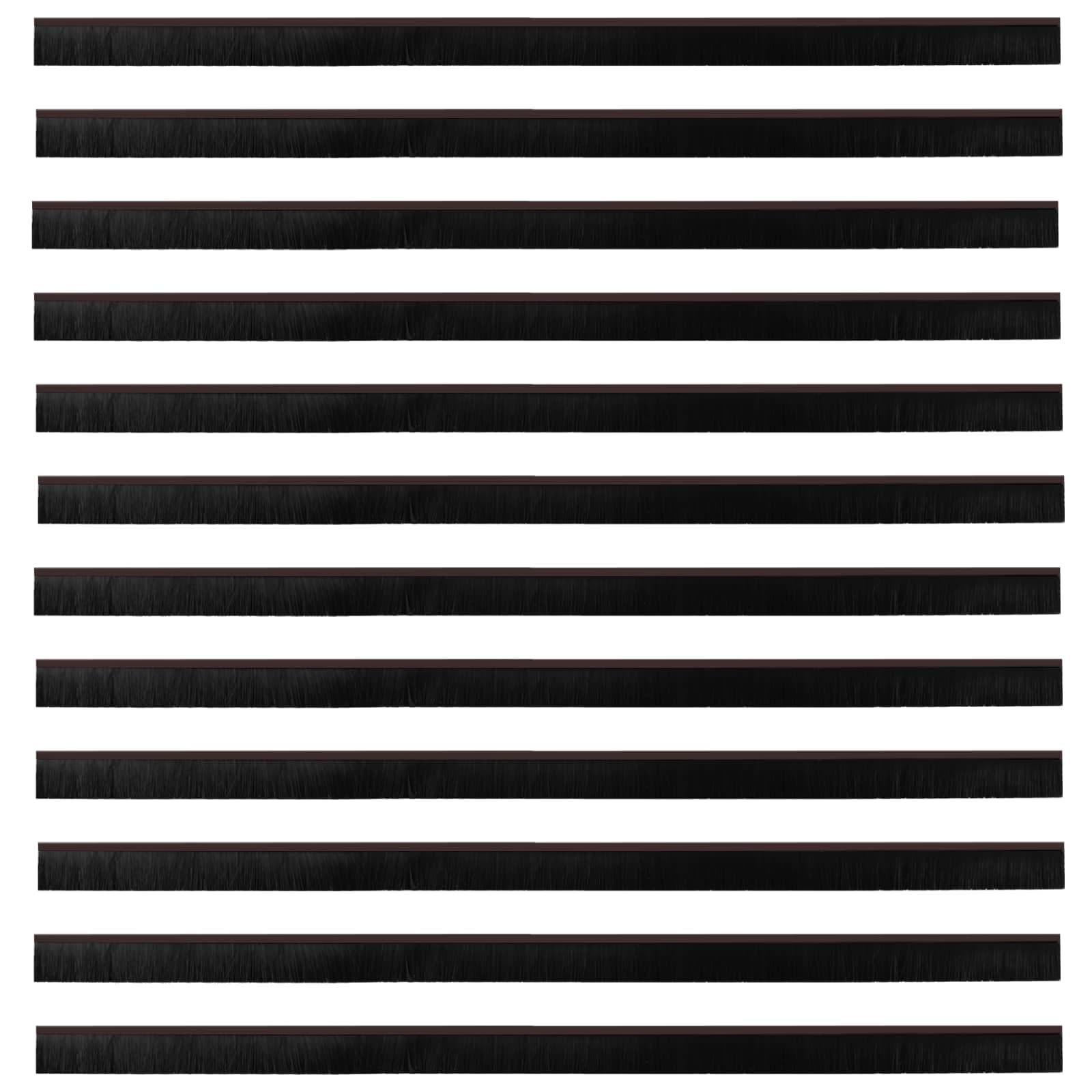 Juego de 12 burletes de puerta autoadhesivos, 100 cm, color marrón, burlete de puerta para interiores