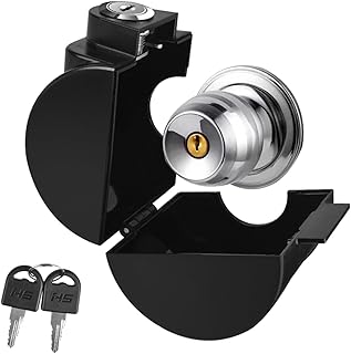 Child Proof Door Knob Cover Lock for Dementia Elderly Safety - Universal ABS Plastic Lock-Out Device for Bedroom, Bathroom, Gas Valve & Outdoor Faucets (Fits Most Circular Knobs)-1 Pack