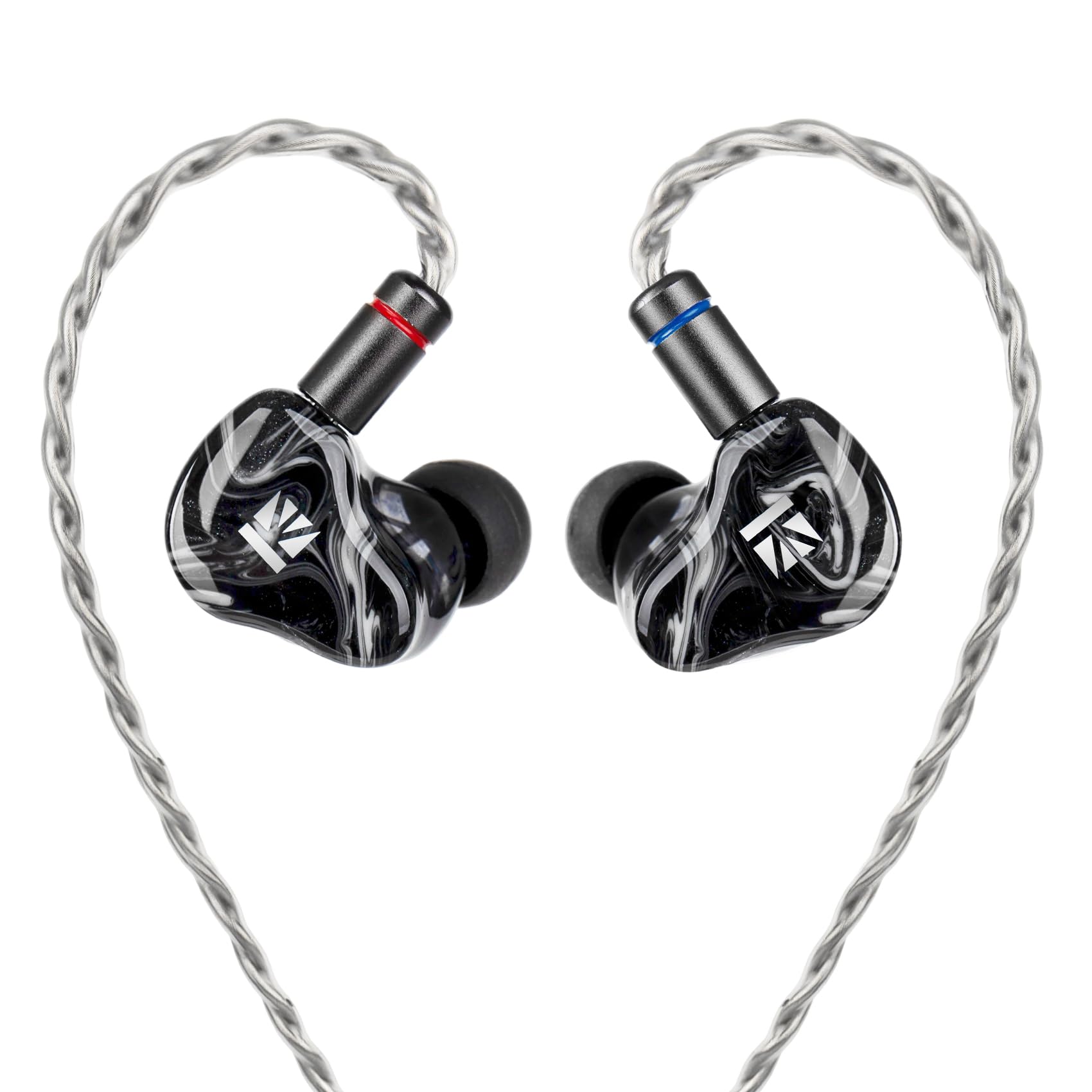 Yinyoo KBEAR SR8 IEM słuchawki, hybrydowe sterowniki 1DD+3BA, monitory douszne, dla muzyków, przewodowe słuchawki douszne HiFi, odłączany kabel z 5N OFC, IEM do gier, audiofilów i występów na żywo