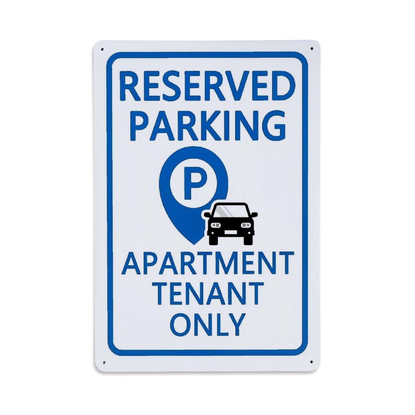 Jdfenggu Vintage Reserved Parking Apartment Tenant Only Retro Metal Tin Sign, Decor Art Poster For Bar, Home, Man Cave, Kitchen, Laundry Room Gift 8X12inch