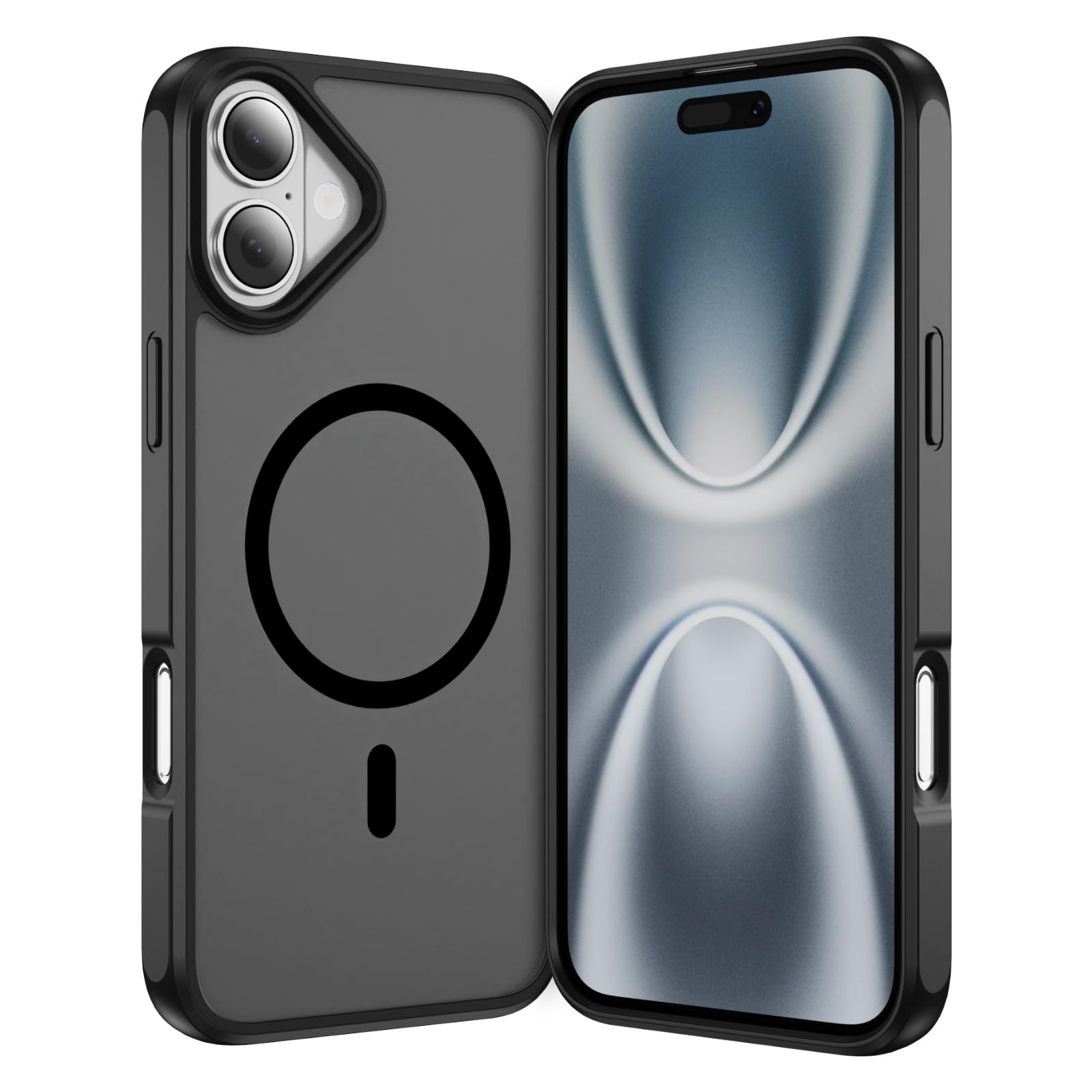 Magfit Cover for iPhone 16 5G Mag-Safe Wireless Charging Designed with Magnetic Lock Shockproof Phone Smooth Edge Translucent