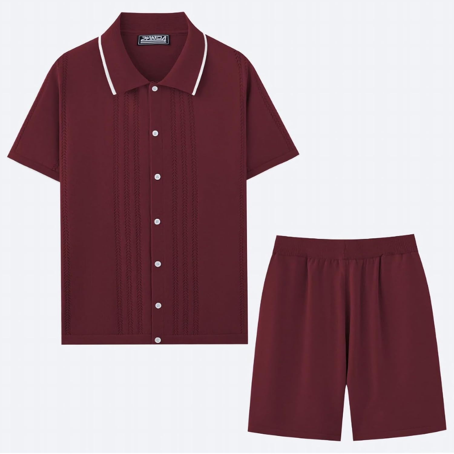 Men's 2 Pieces Outfits Casual Button Down Shirt and Shorts Set | Athletic Jogging Summer Tracksuit for Men, Loose Comfort Two Piece Sets for Beach Vacation