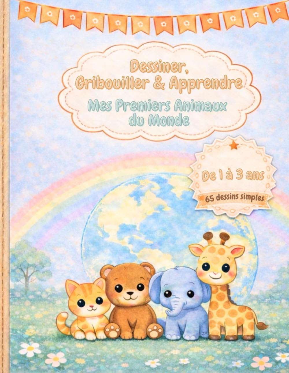 Dessiner, Gribouiller & Apprendre: Mes Premiers Animaux du Monde De 1 à 3 ans | 65 dessins simples