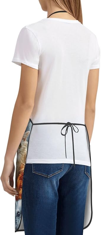 Cute Bright Persian Cats Aprons For Women Men Adjustable Kitchen Chef Cooking Gardening Apron