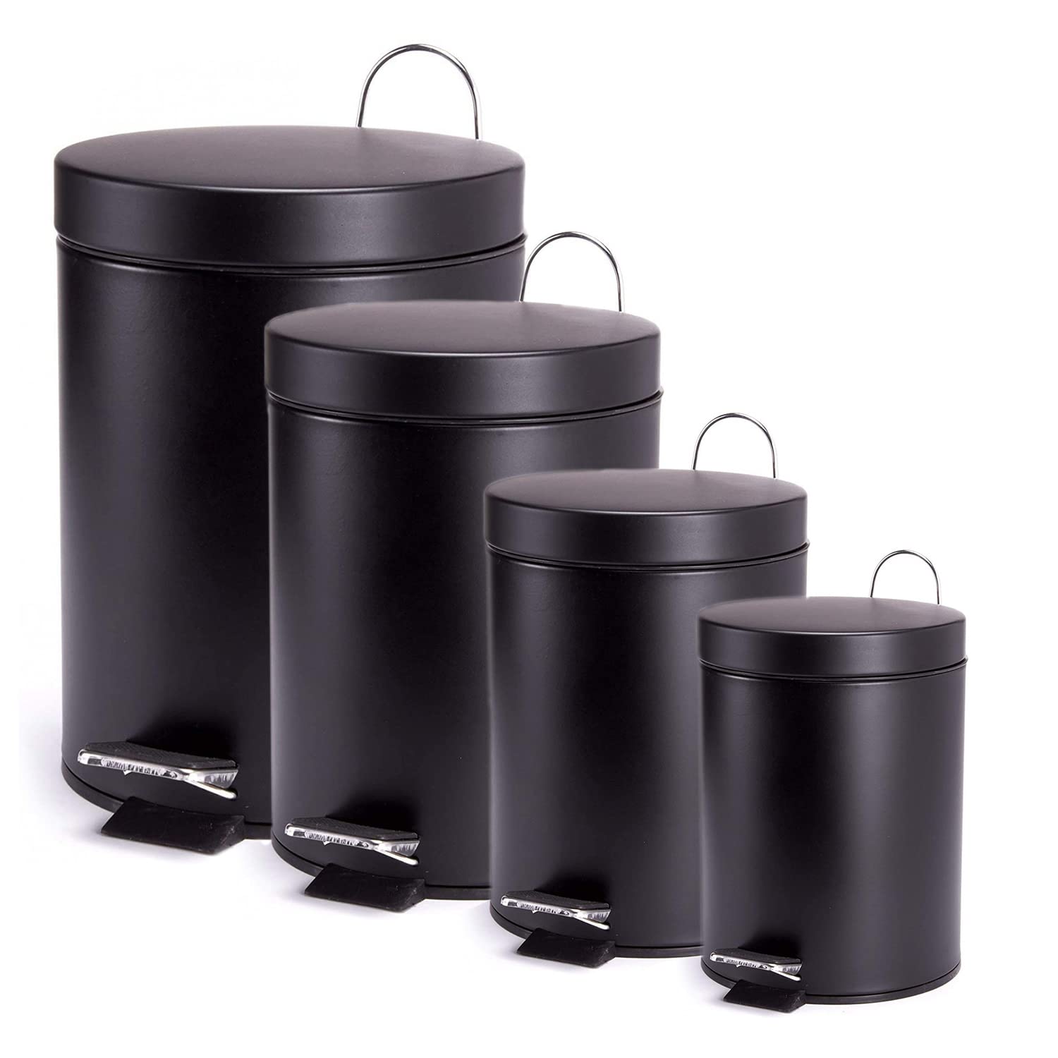 TIENDA EURASIA - Papelera, Papelera de Baño con Pedal, Papelera Oficina con Cubo Extraible, Papelera Escritorio Fabricada en Acero Inoxidable, Cubo de Basura, Contenedor con Pedal (20 litros)
