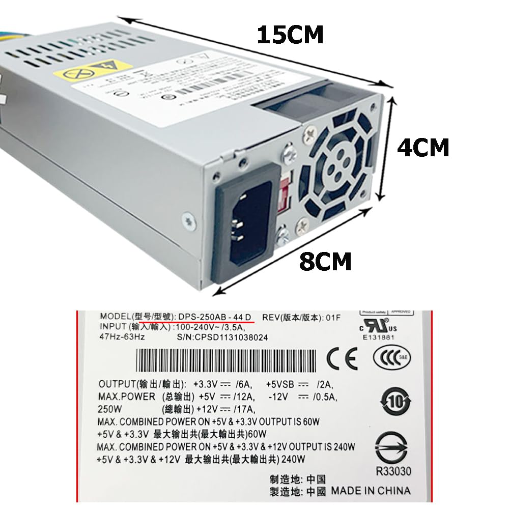 250W 1U 24Pin + 20Pin DPS-250AB-44D Server di commutazione host NAS Sostituire Alimentatore Flex PSU