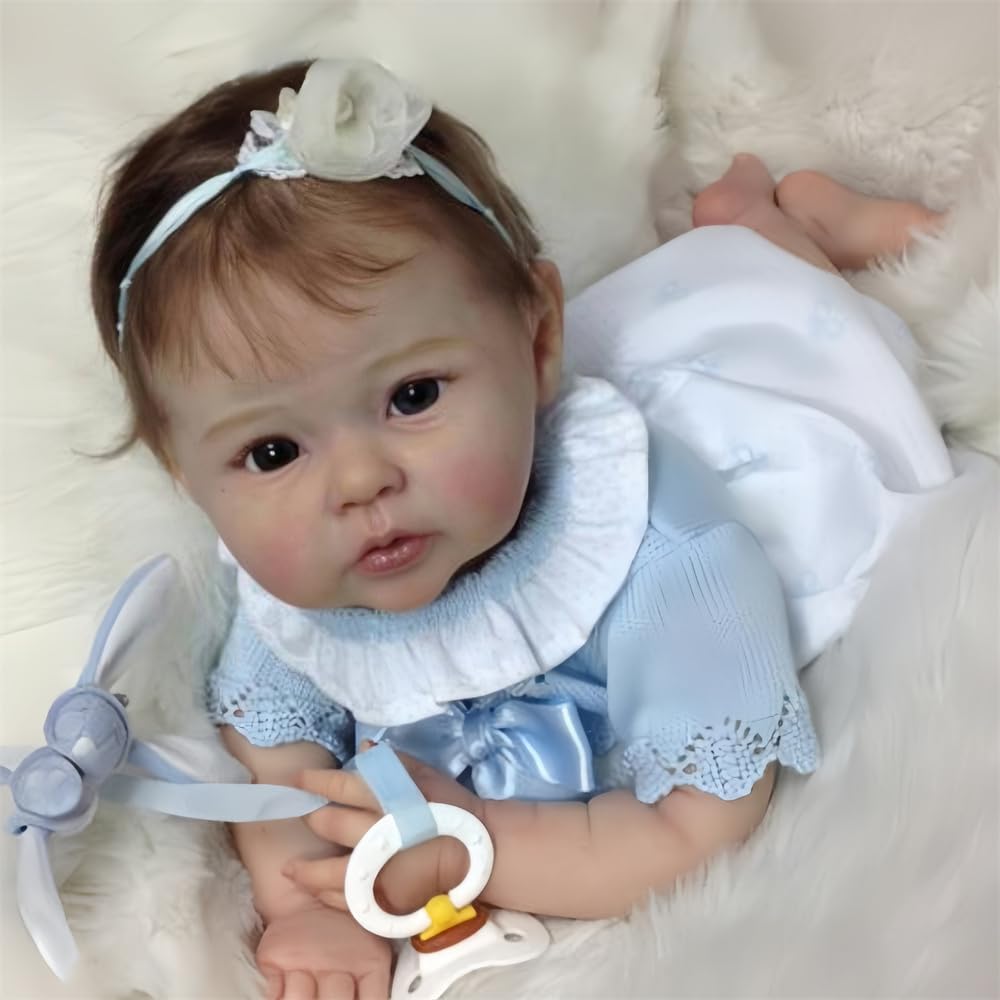 ZIYIUI 48 cm Reborn Baby Doll Girl miękkie bawełniane ciało ręcznie robiona lalka realistyczna noworodek dzieci idealna zabawka prezent dla chłopca dziewczynki