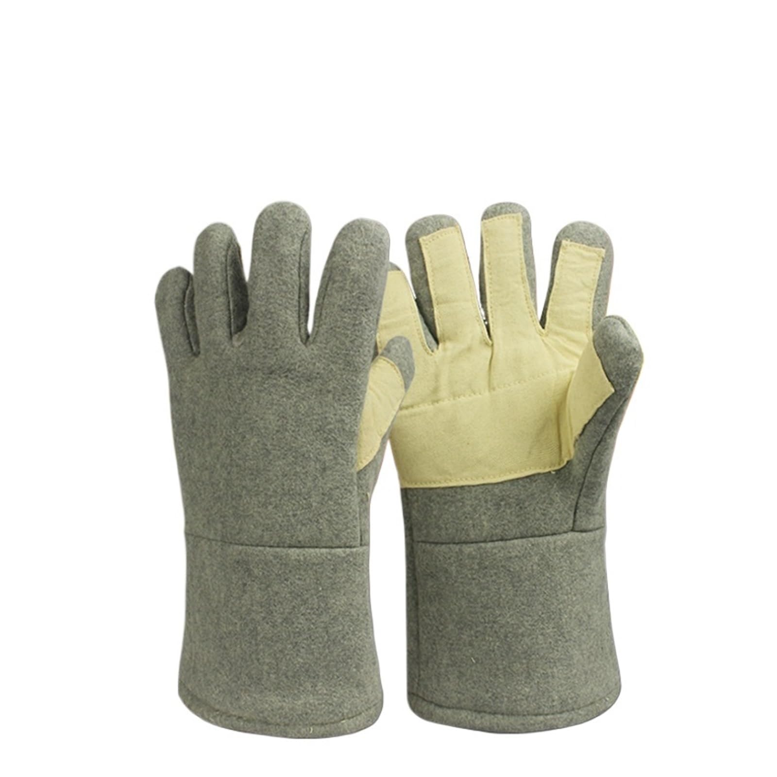 Ignifugo Guanti Resistenti Alle Alte Temperature 300 Gradi 500 Gradi Isolamento Ignifugo E Scottante Fusione Foglio Di Alluminio Guanti Da Forno A Microonde A Cinque Protezione resistente al calore(Mo