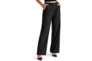 Roskiki Women's Casual Long Pants, 29"/31" High Waisted Pants