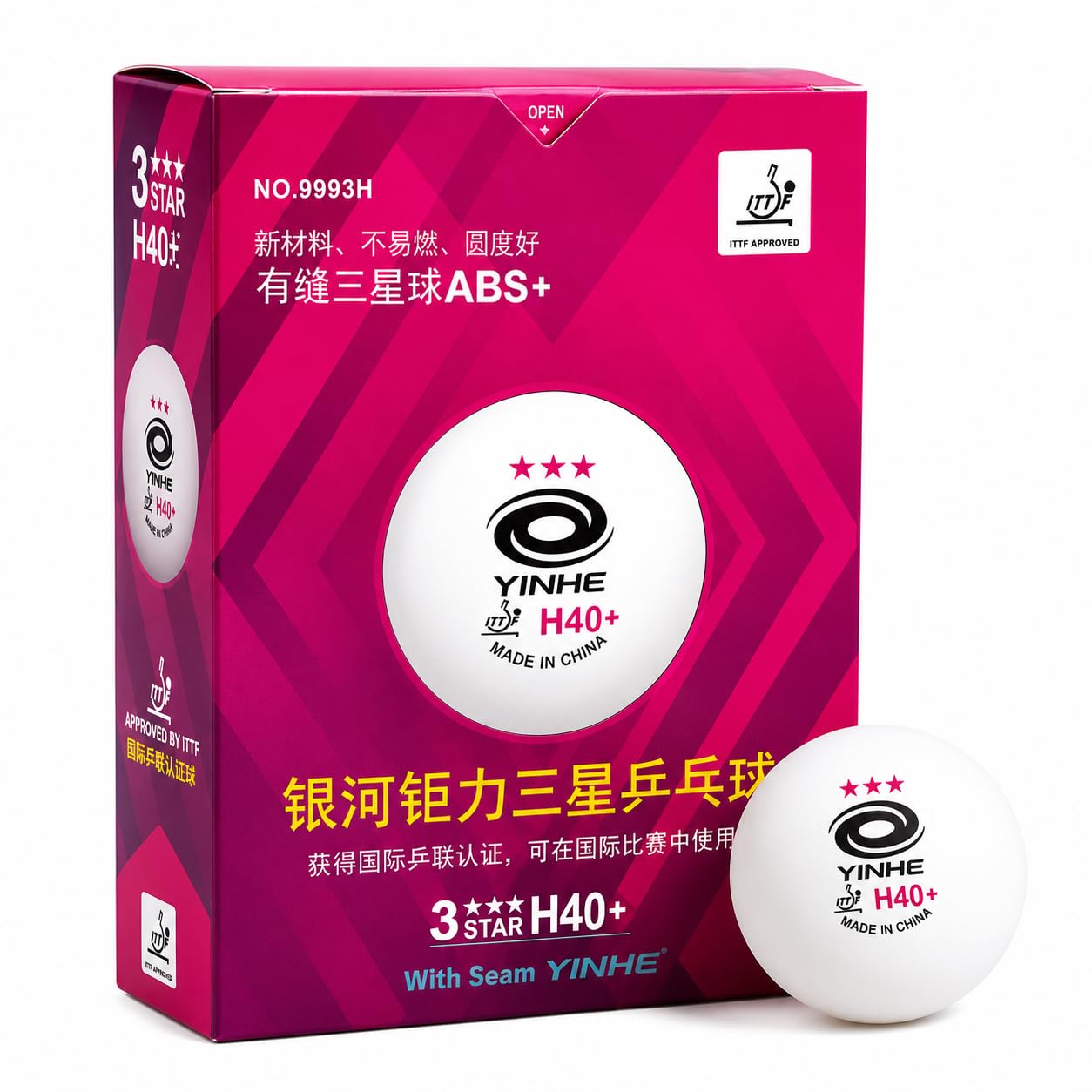 ABS+ 3 Star H40+ Seam Balls (Pack of 6) White , Standard Size-image-30