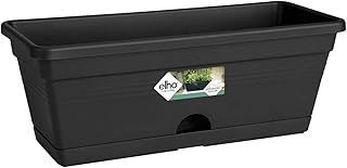 Elho Green Basics Fioriera, Nero, 30 cm