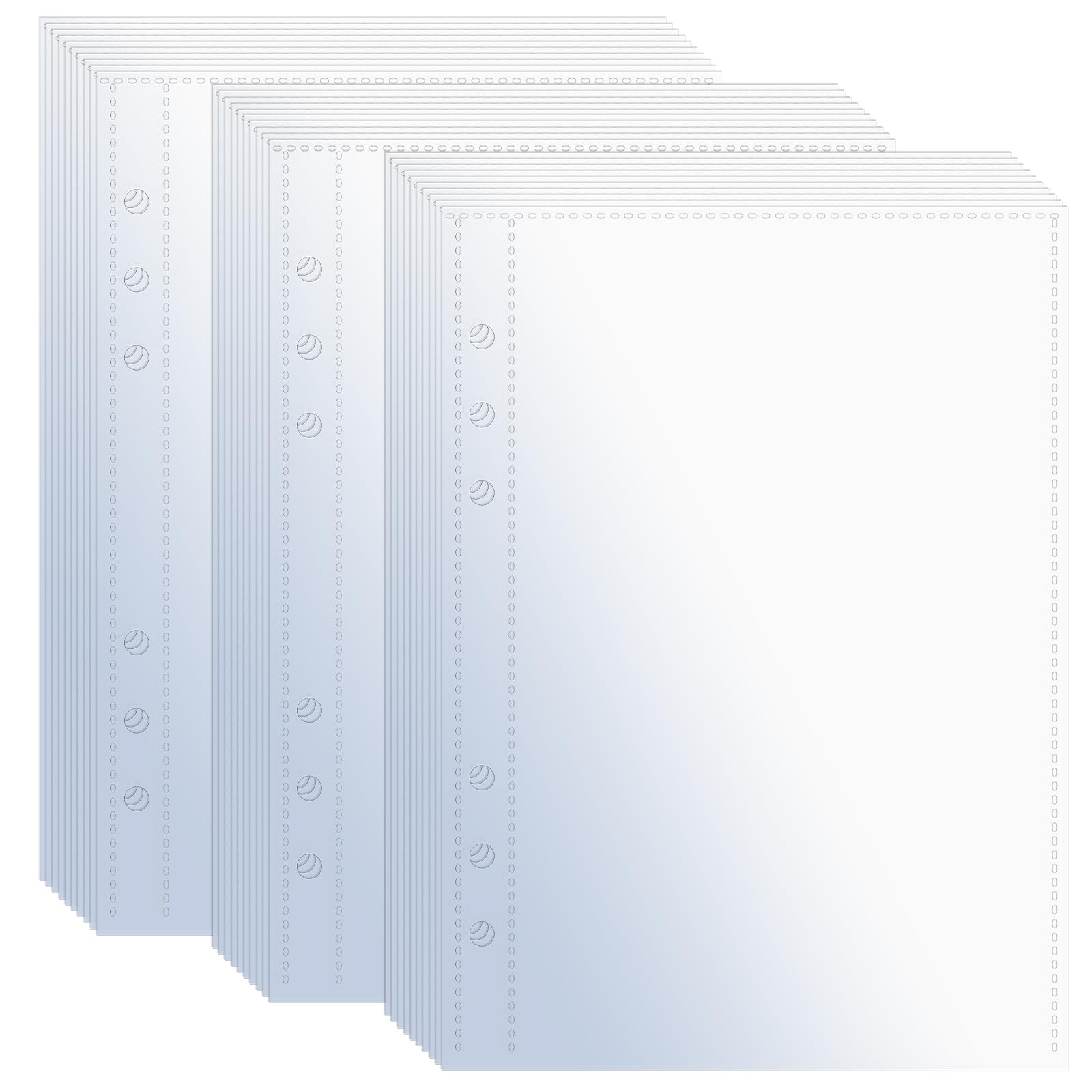30 Pack 60 Pockets A5 Binder, A5 Plastic Sleeves, 5x7'' A 5 6 Ring Binder, Photocard Sleeves Top Loading, Double Sided Photo Pages, A 5 Binders Inserts for Photos Postcards Cards