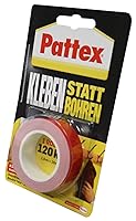 Vista 2 de Pattex 526468 Cinta adhesiva de doble cara, color rojo, 4.9 ft