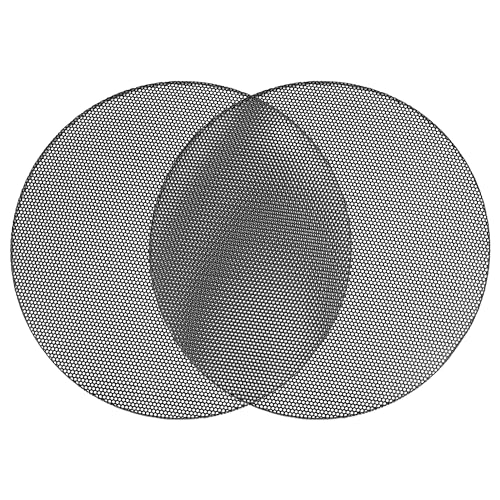 ACROPIX ユニバーサル5.5"スピーカーグリルメッシュ オーディオサブウーファー用 152x6.5mm フレームなし ブラッ ク - 2個セット