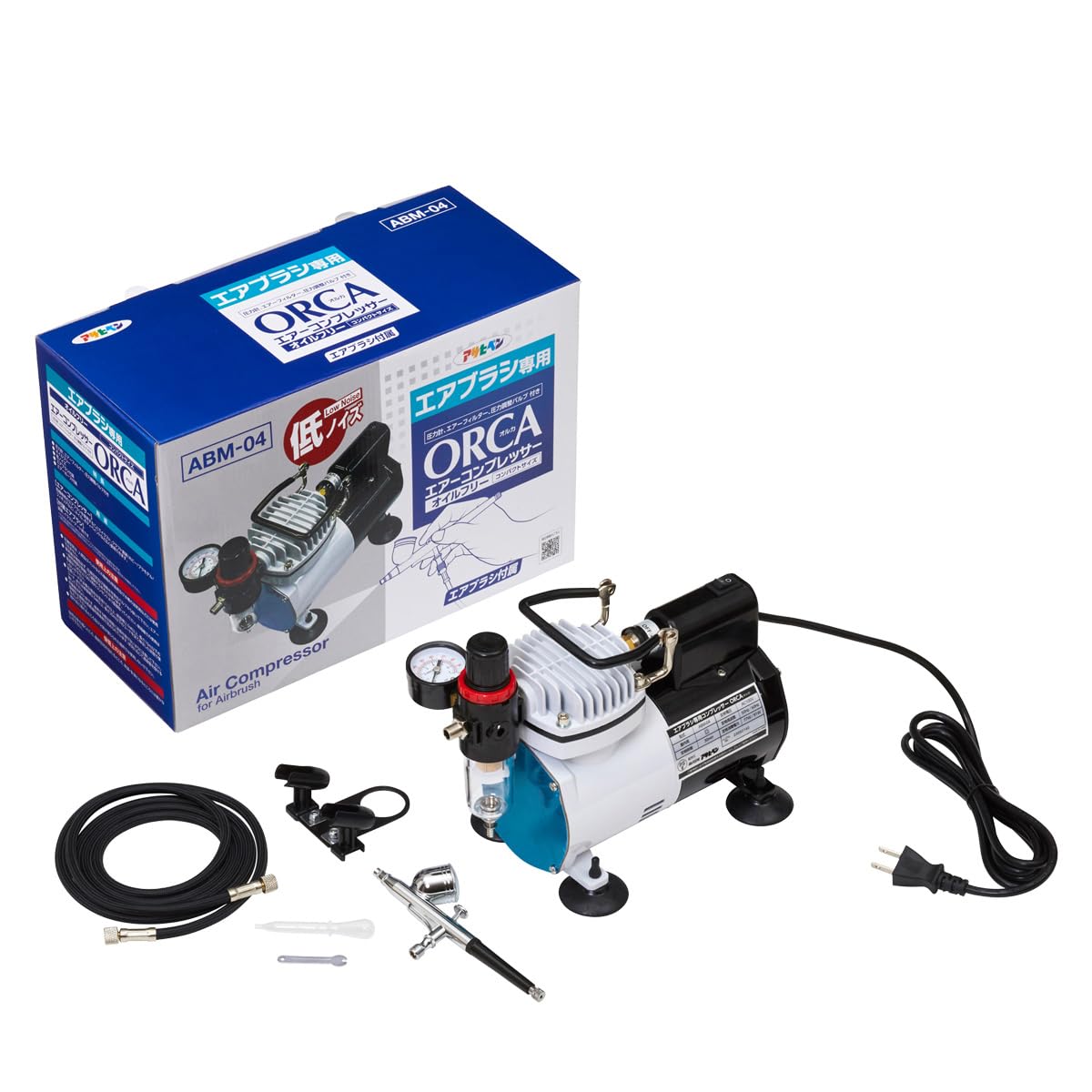 Amazon | アサヒペン エアブラシ専用コンプレッサー ORCA ABM-04