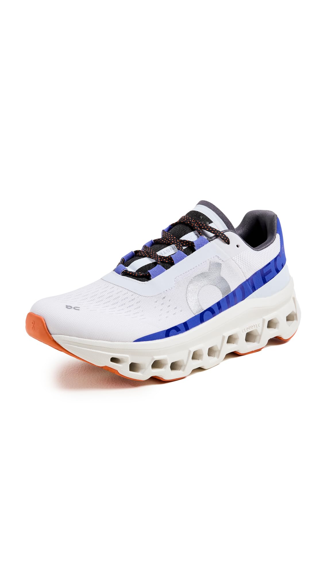 ON Men's Cloudmonster Sneakers, Frost/Cobalt, 10