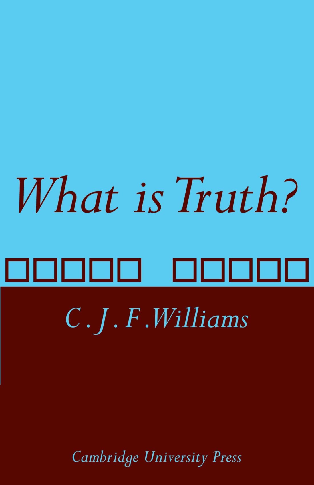 What is Truth? Williams Paperback Cambridge University Press 9780521114752