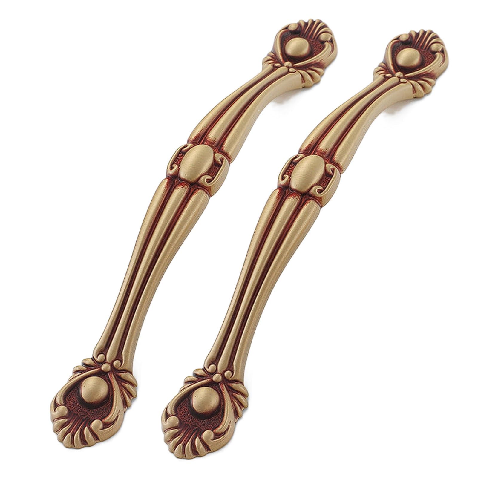 CHENHOJU Brass Retro Cabinet Pulls Single Hole or Double Hole Options, Vintage Style for Drawers and Wardrobes Cabinet Pulls(159mm)