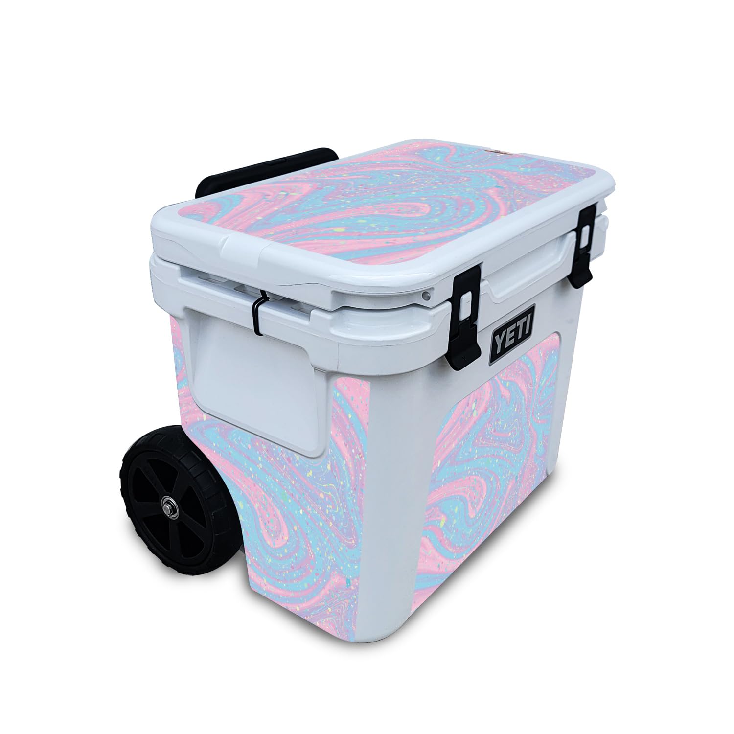 Skin Compatible with Yeti Roadie 32 Wheeled Cooler - Cotton Candy Swirl - Premium 3M Vinyl Protective Wrap Decal Cover - Easy to Apply | Crafted in The USA by MightySkins