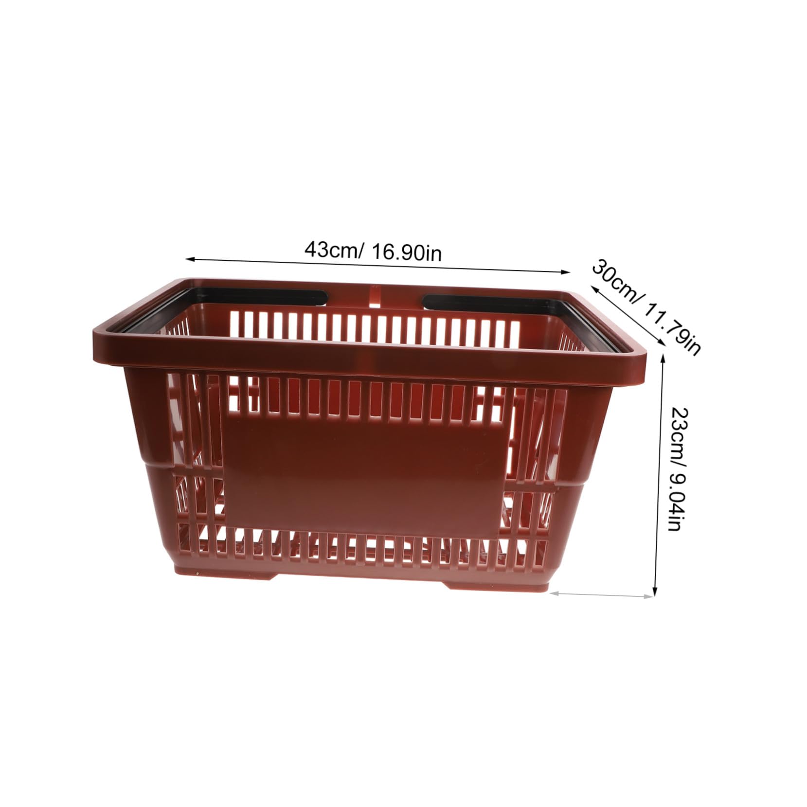 Cesta Compra Grande de Plástico Reforzado Color Café | Snack Shops y Supermercados, Diseño Grueso, Acabado Elegante, Uso Comercial