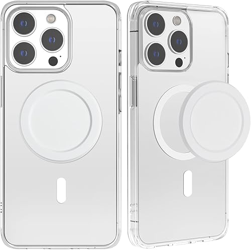 Miniatura 5 de metisinno Base magnética básica compatible con agarres de teléfono PopSocket y fundas MagSafe para iPhone, color blanco