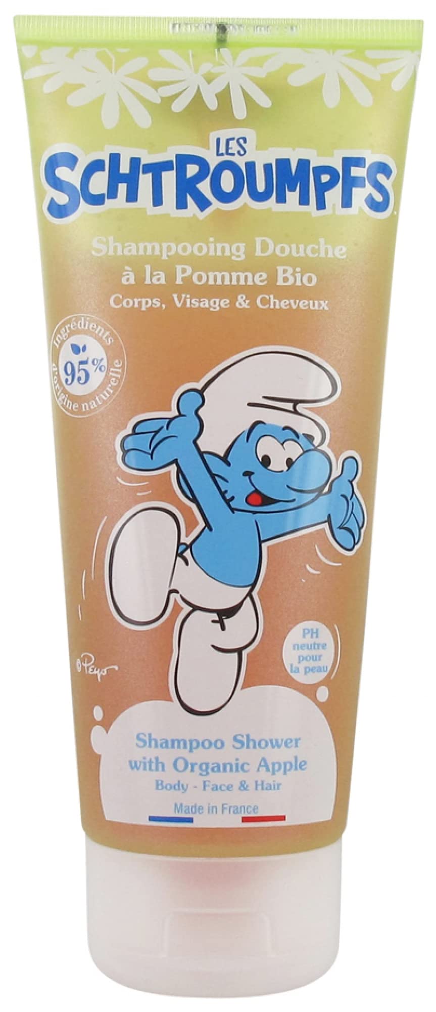 Le Comptoir du Bain Les Schtroumpfs Shampoing Douche à la Pomme Bio 200 ml