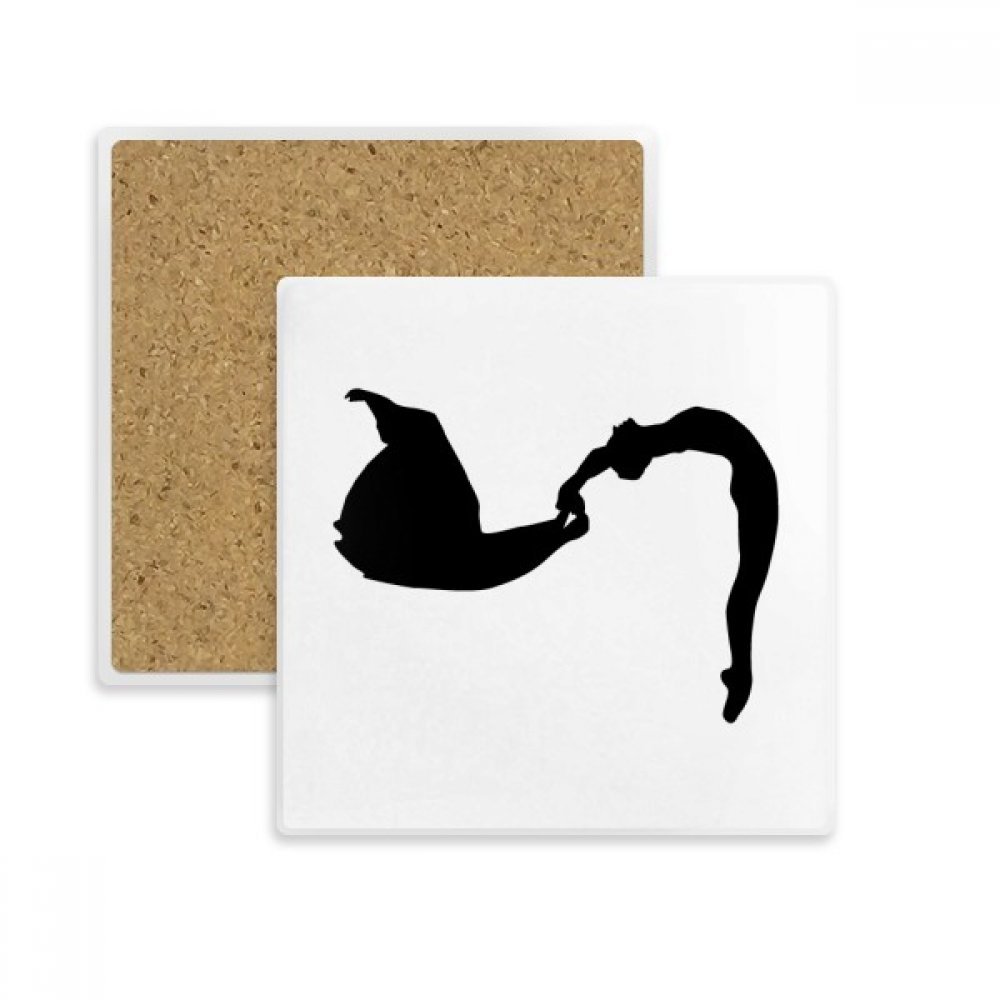 Coaster Danseur Art en pierre absorbante pour tasse et verre multicolor