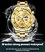 OLEVS Watch Men Gold Watches for Men Big Face Luxury Dress Chronograph Waterproof Stainless Steel Men's Wrist Watches Gold and Silver Analog Quartz Date Men's Watch Relojes para Hombres