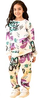 ANTHRILO Warm Cotton Rich Fleece Sweatshirt Jogger Set For Girls | Fabric : Fleece | Regular Fit |Winter Jogger Set For Ba... Price In India
