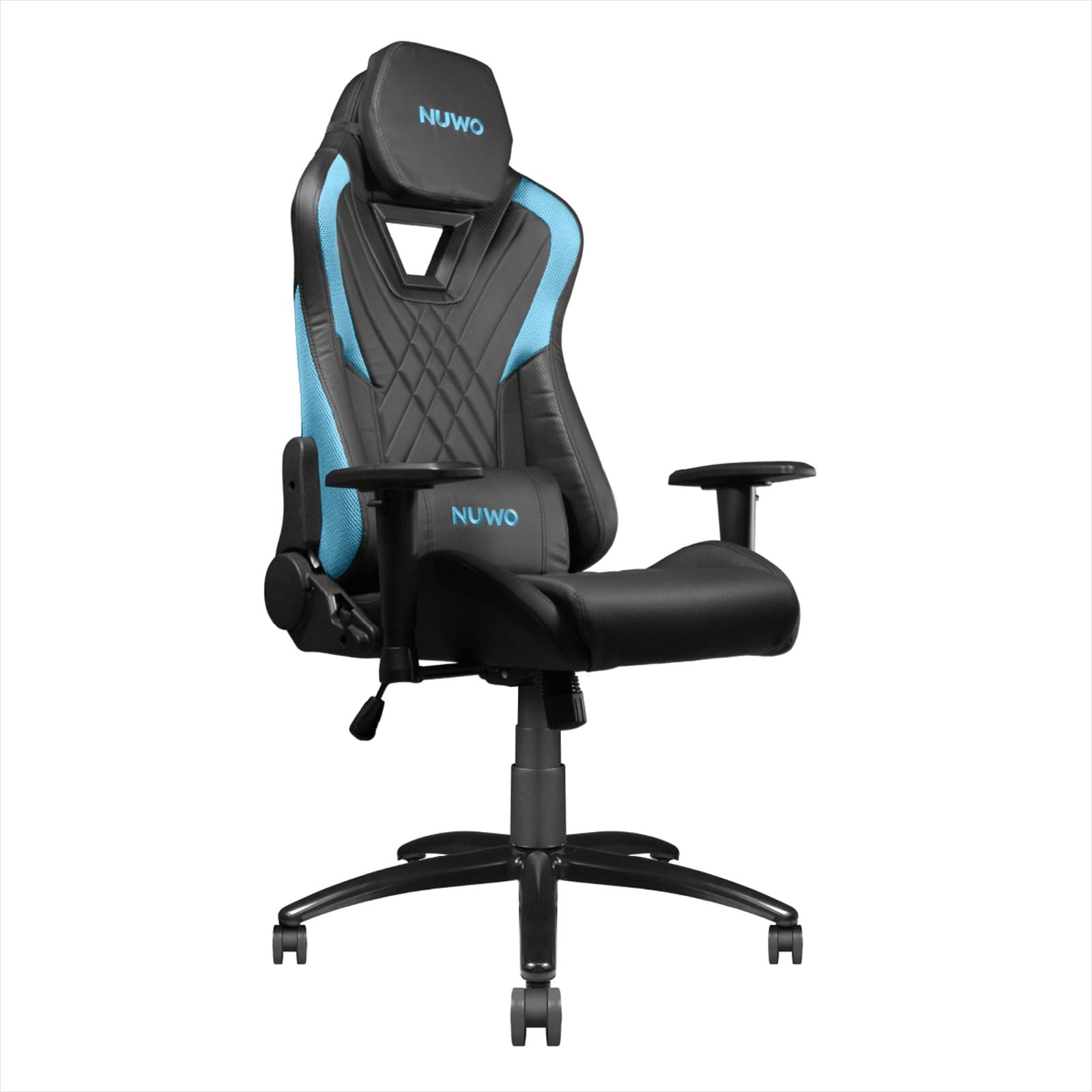 Nuwo DoXx Sedia Gaming Ergonomica, Sedia PC Computer Gaming Ufficio, Braccioli 2D, Schienale e Altezza Regolabile, Supporto Lombare e Poggiatesta, 150 Kg, Blu