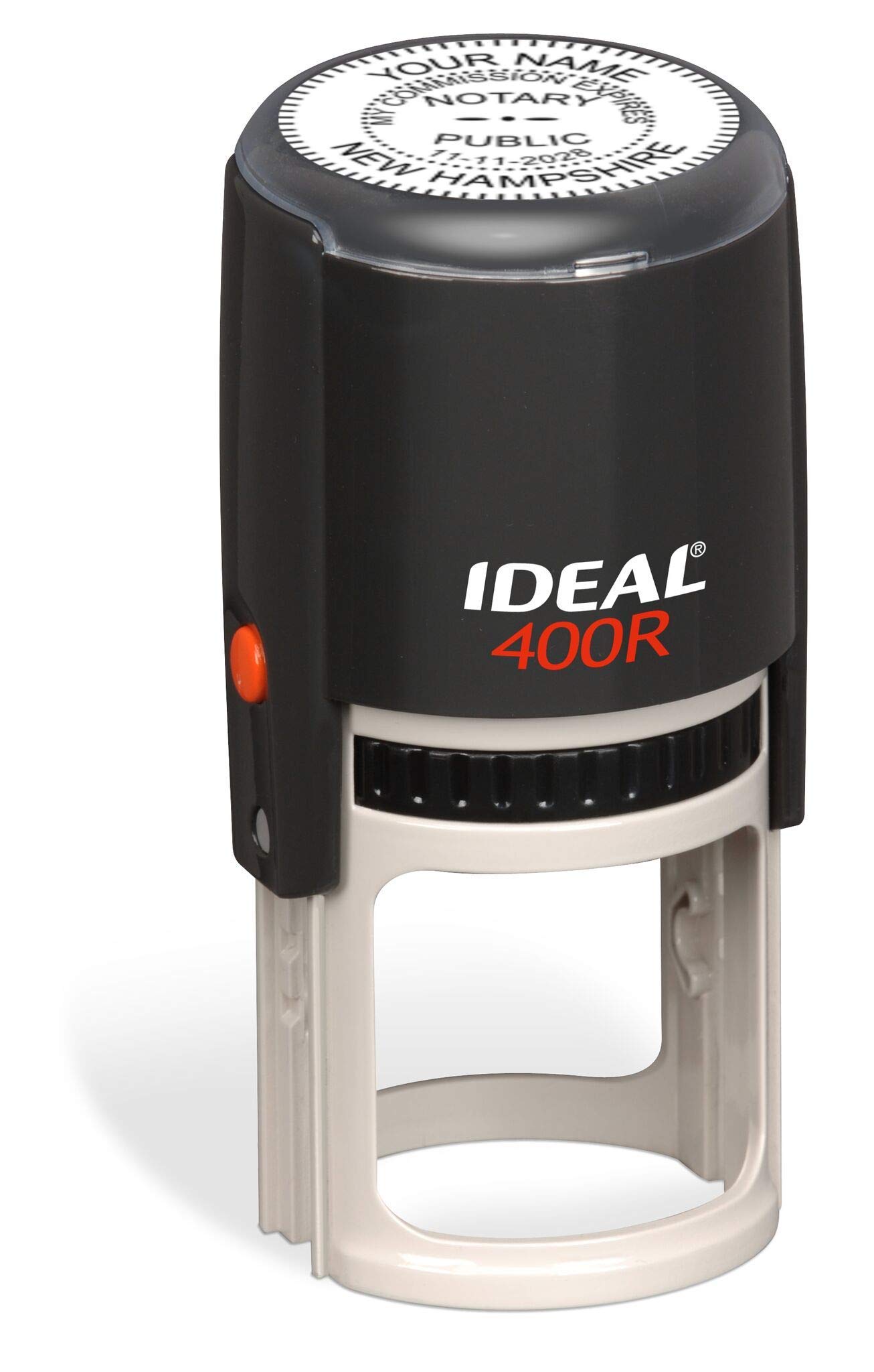 Round Notary Stamp for State of New Hampshire | Self Inking Unit - Ideal 400r with Advanced Durability
