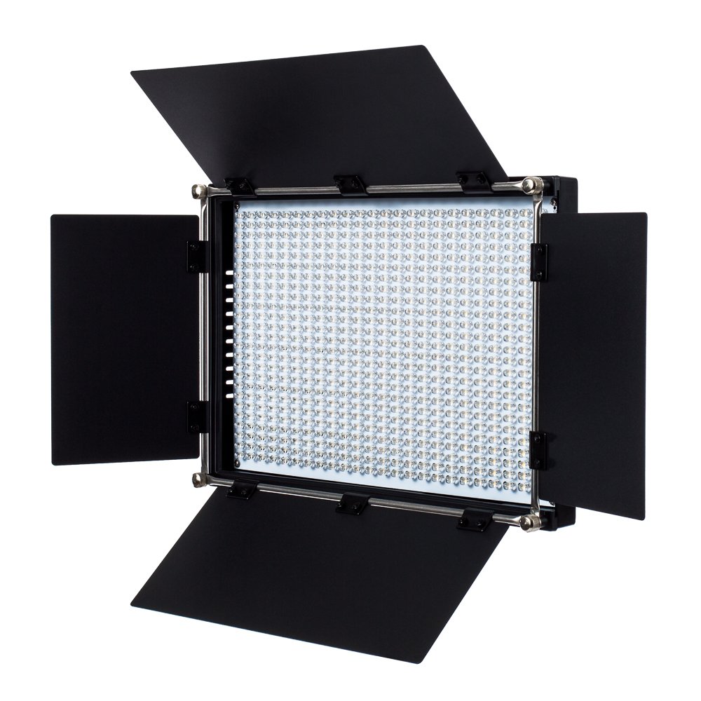 Fovitec - 1x Daylight 650 LED Panel w/ Barndoor & Filters - [90+ CRI][Continuous Lighting][Entry Level Friendly][NP-F Compatible][5600K]