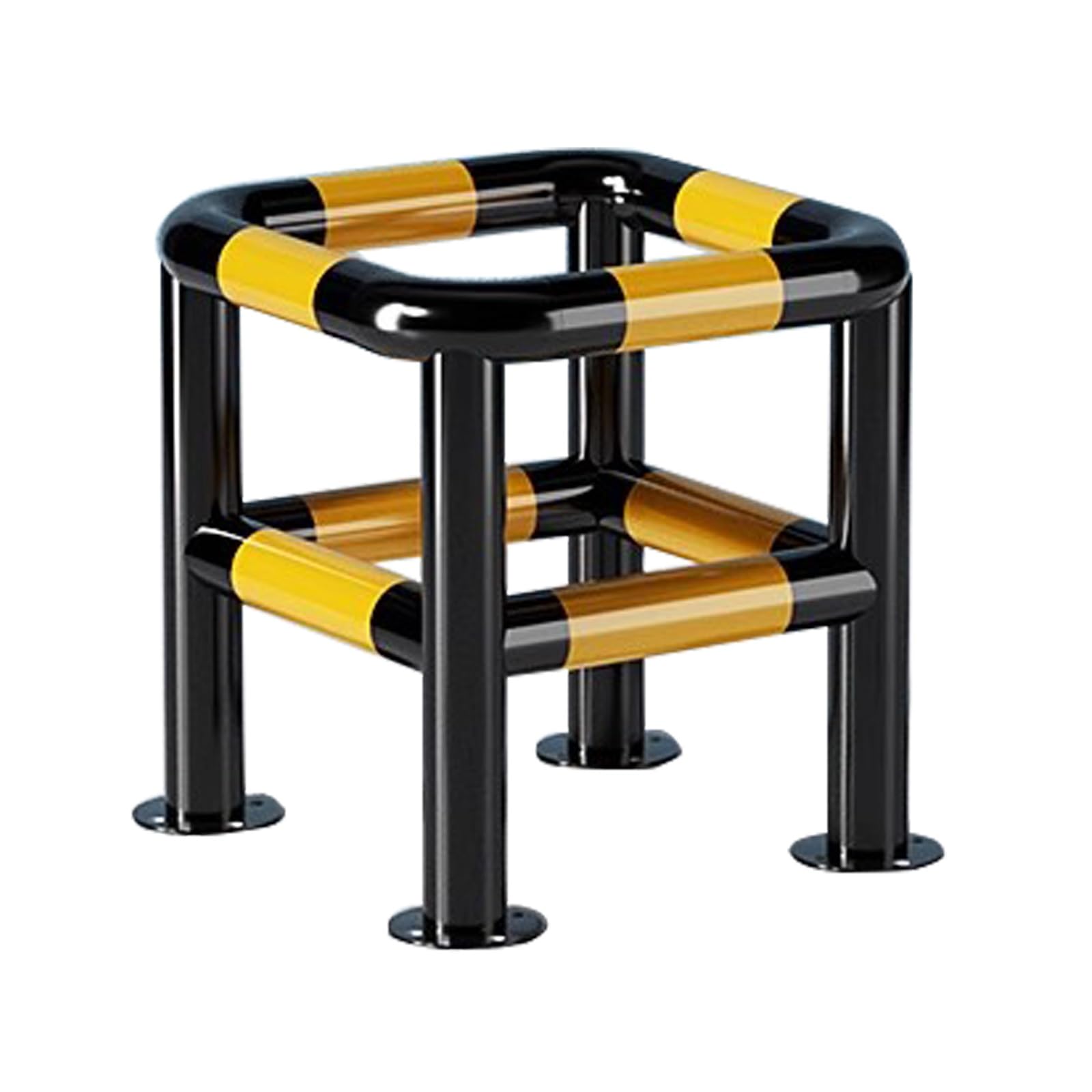 Paletti delimitazione di Sicurezza fissi, Paletti di Sicurezza con bulloni, Paletti per Recinzione, per vialetto, Garage(Black)