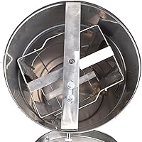 Vista 7 de Extractor eléctrico de miel, extractor de miel de acero inoxidable de 2 marcos, extractor manual de miel, tambor de miel, equipo de centrífuga
