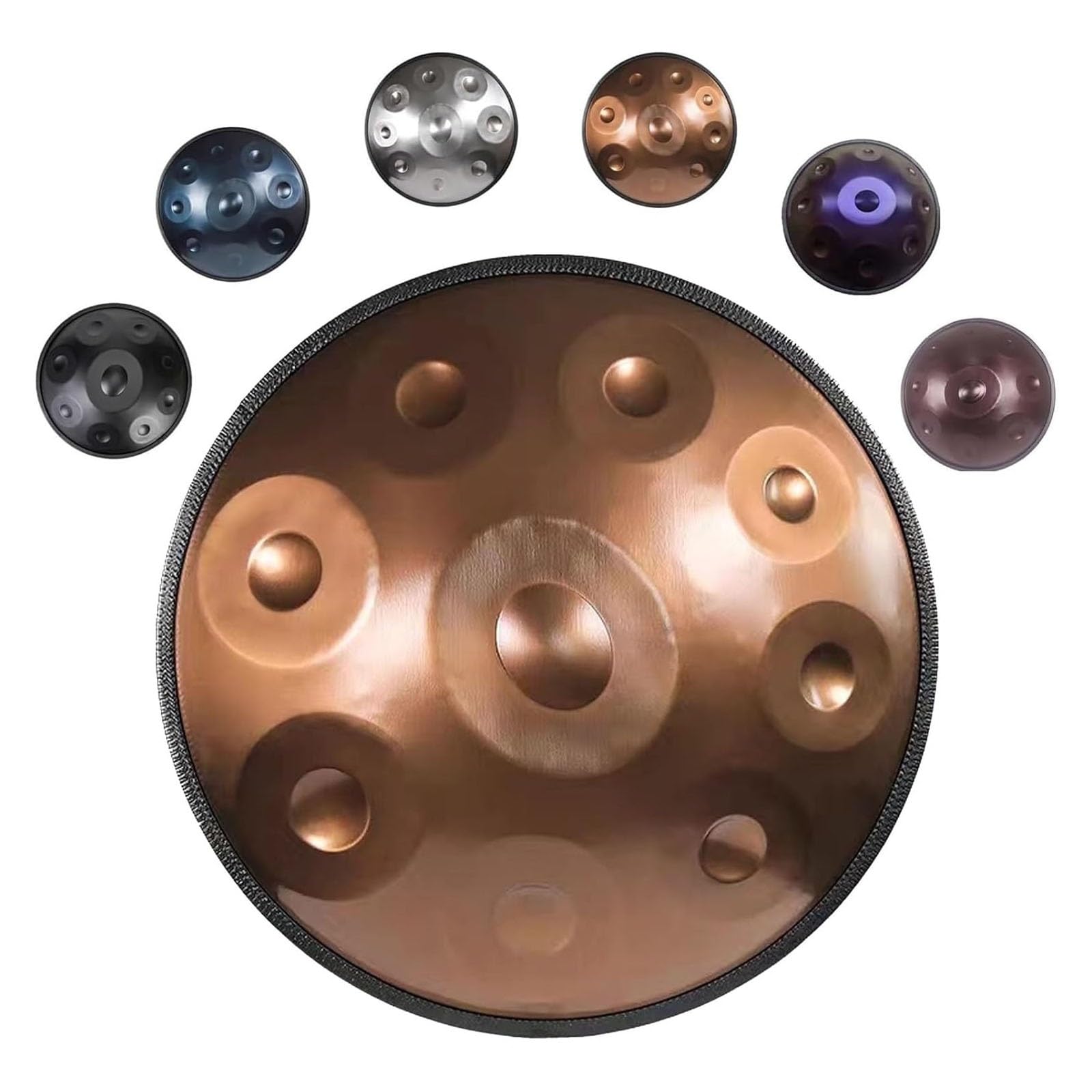 SENJINGHUA Handpan Drum 432Hz/440Hz 12 Notes D Minor Percussion Instrument with Stand, Bag, and Mallets - 22 Inches