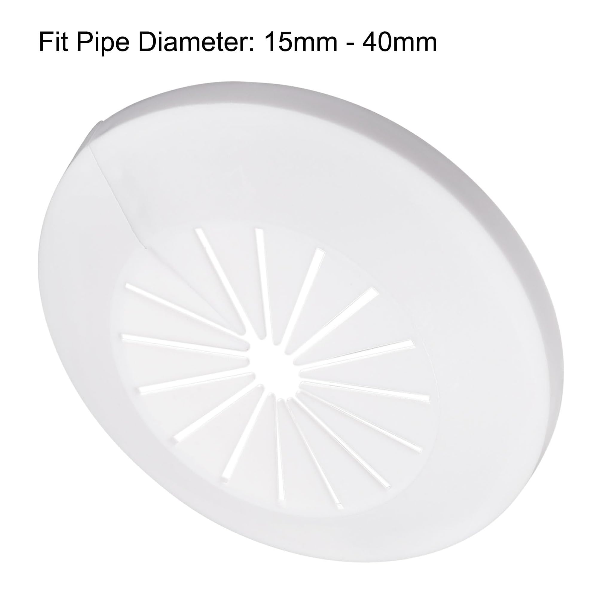 TOP-VIGOR 4pcs 15mm-40mm Pipe Cover Decoration, PP Plastic Escutcheon Pipe Collar for Water Pipe Drain Line - Image 3