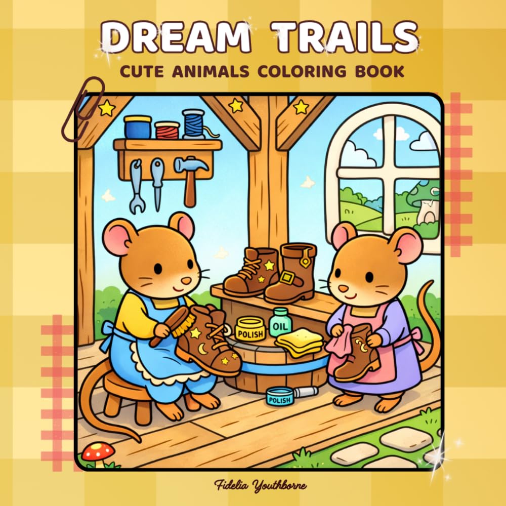 Dream Trails: Cute Animals Coloring Book: Adorable Animals Doing Everyday Activities in Simple and Relaxing Coloring Pages for All Ages