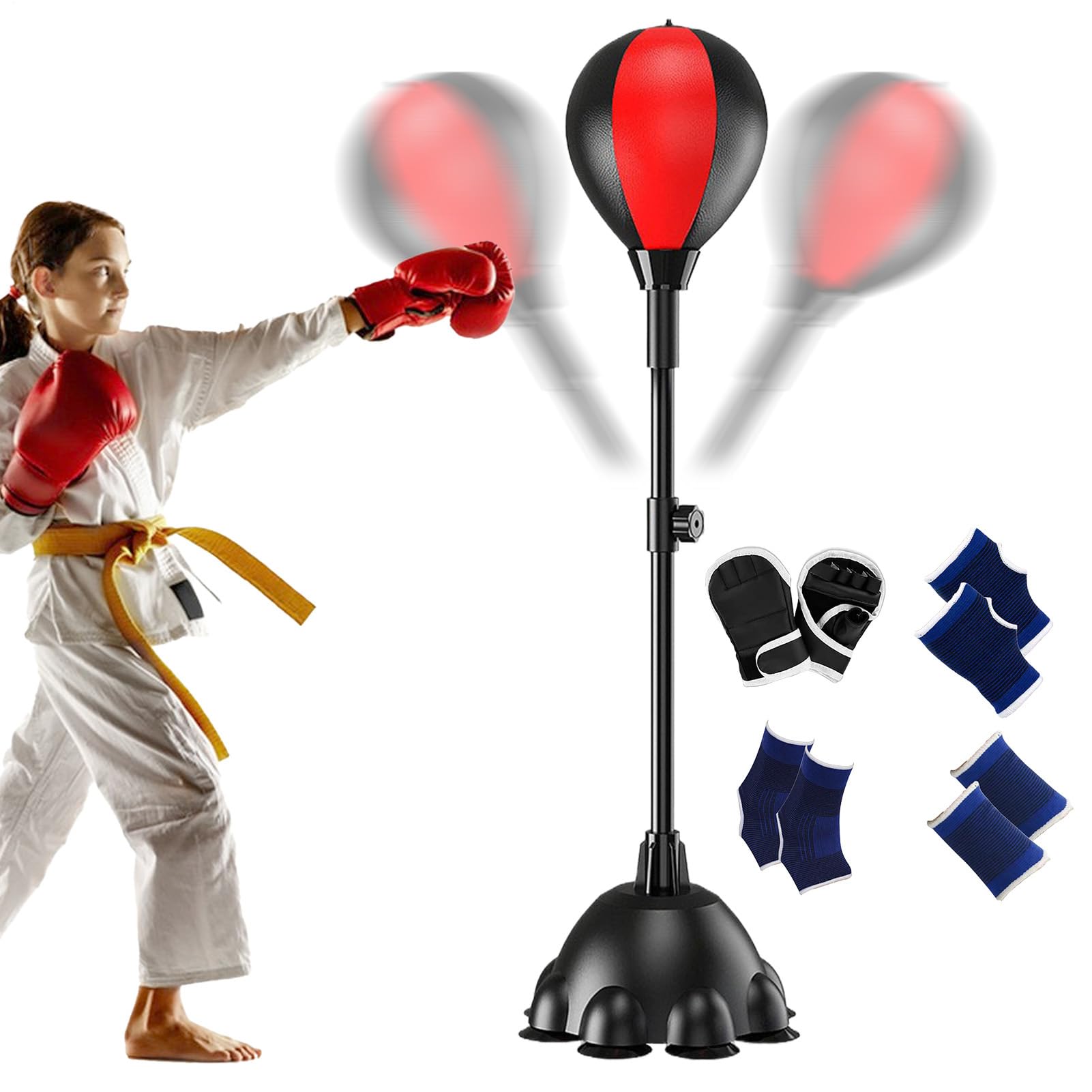 Reflex Tasche - Punchingball Mit Ständer | Reflexball Ziel Reaktionstraining Ausrüstung Für Fitness Draußen Erwachsene Kinder