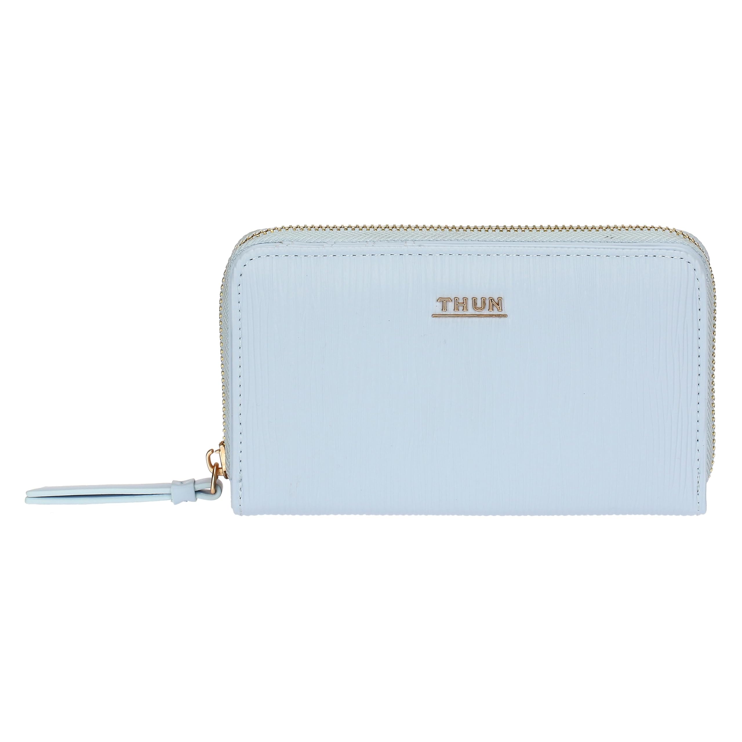 THUN Medium Light Blue Wallet, Faux Leather, Always with Me Collection, 16.2 x 3 x 10 cm