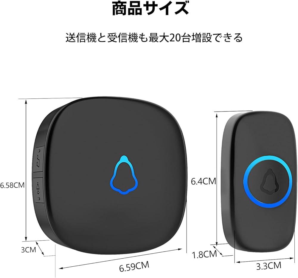 Amazon.co.jp: SECRUI ワイヤレスチャイム 玄関チャイム インターホン