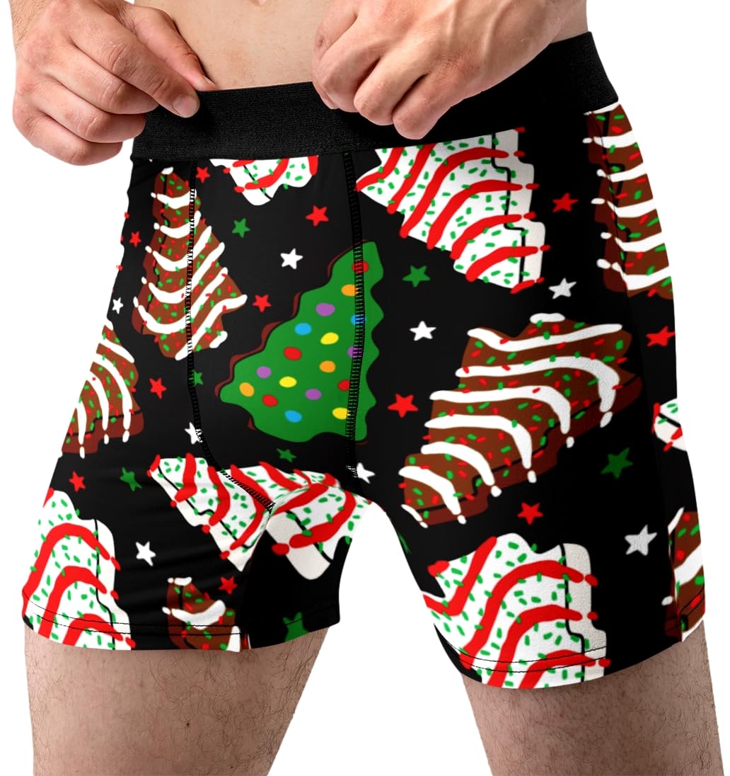 Random Stock ApparelMens Funny Boxer Briefs – Santa Clause Novelty Fun Gag Gift Idea Underwear