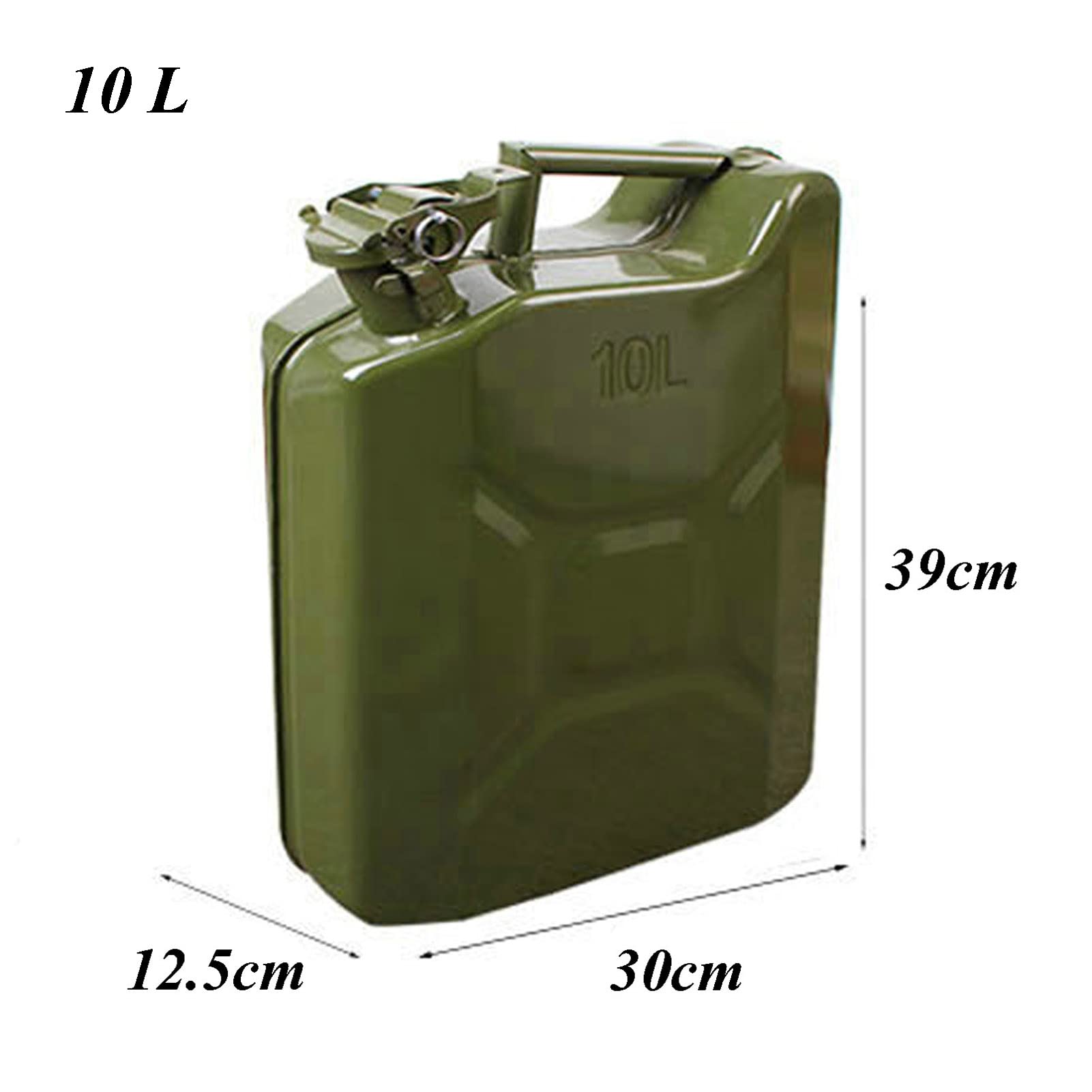 BHBXZZDB Bidon Gasolina, Bidón para carburante/Garrafa Metal Gasolina/Diesel 5/10/20L, Incluye vertedor de Aceite, Respaldo de Emergencia para vehículos