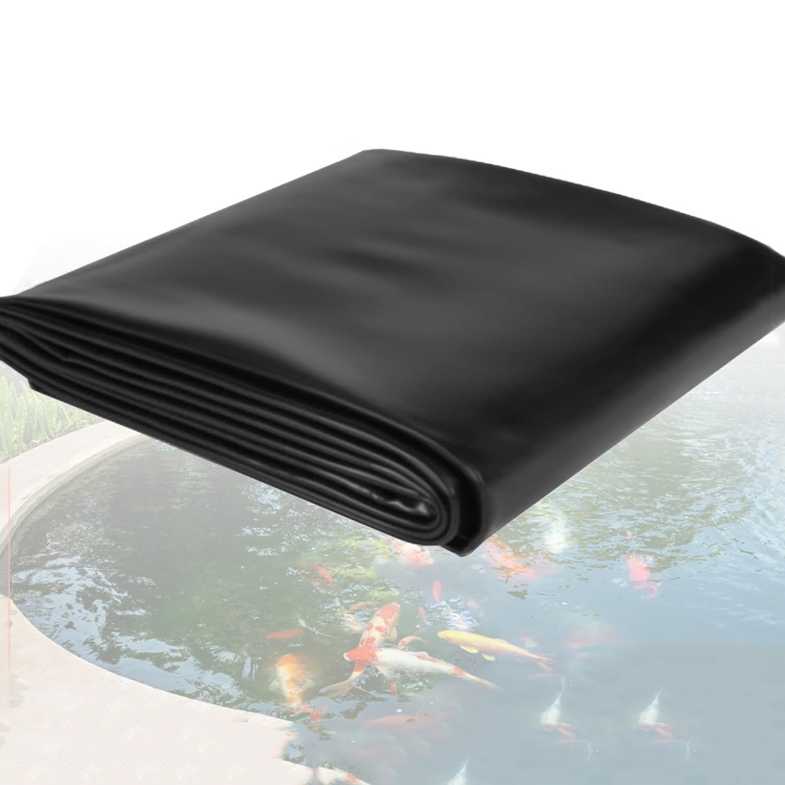 Revêtement de bassin PEHD 13x16 pi robuste et imperméable anti-perforation pour jardin