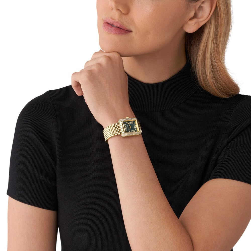 Michael Kors Reloj Emery para Mujer, 33mm Movimiento de Cuarzo a Tres Agujas con Correa de Acero Inoxidable o Piel