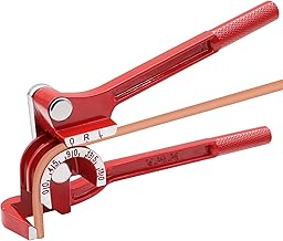 mxuteuk Pipe Bender 1/4 Inch 5/16 Inch and 3/8 Inch (6 mm 8 mm 10 mm) 180 Degree 3-in-1 Manual Pipe Bender for Copper, Brass, Aluminium and Thin Steel Pipes