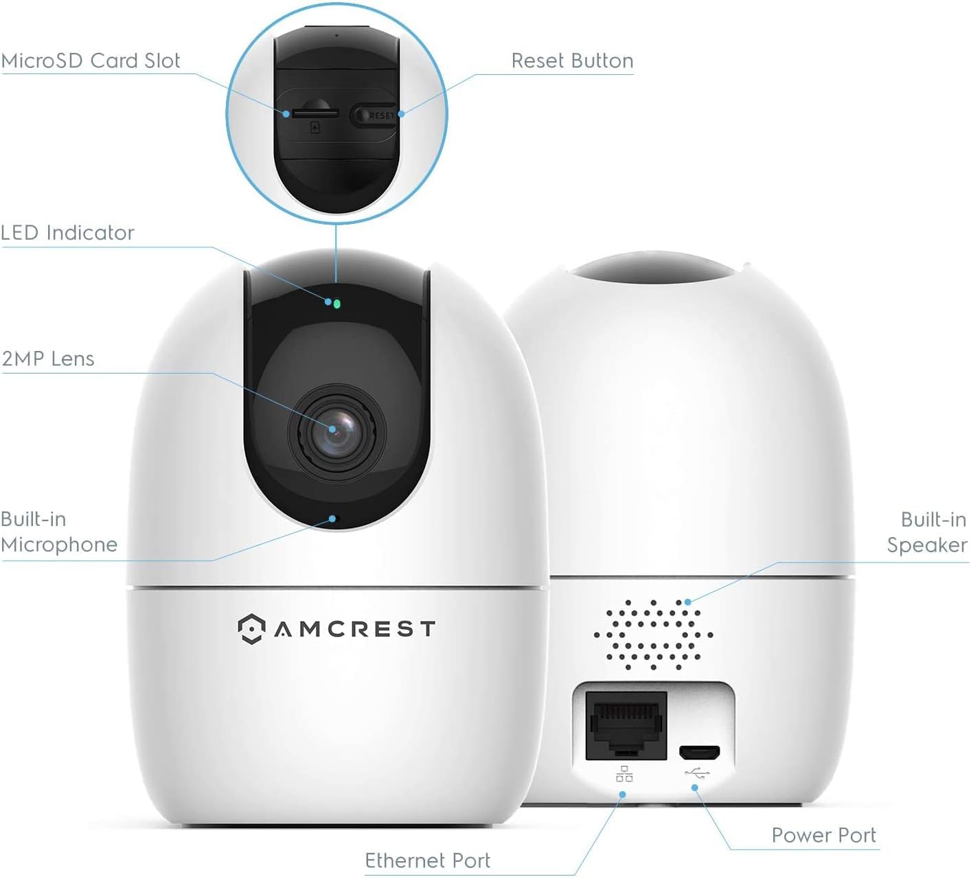Blасk Frіdау - 60% оƒƒ Amcrest 1080P WiFi Camera Indoor, Nanny Cam, Dog Camera, Sound & Baby Monitor, Human & Pet Detection, Motion-Tracking, w/ 2-Way Audio, Phone App, Pan/Tilt Wireless IP Camera, Night Vision, Smart Home