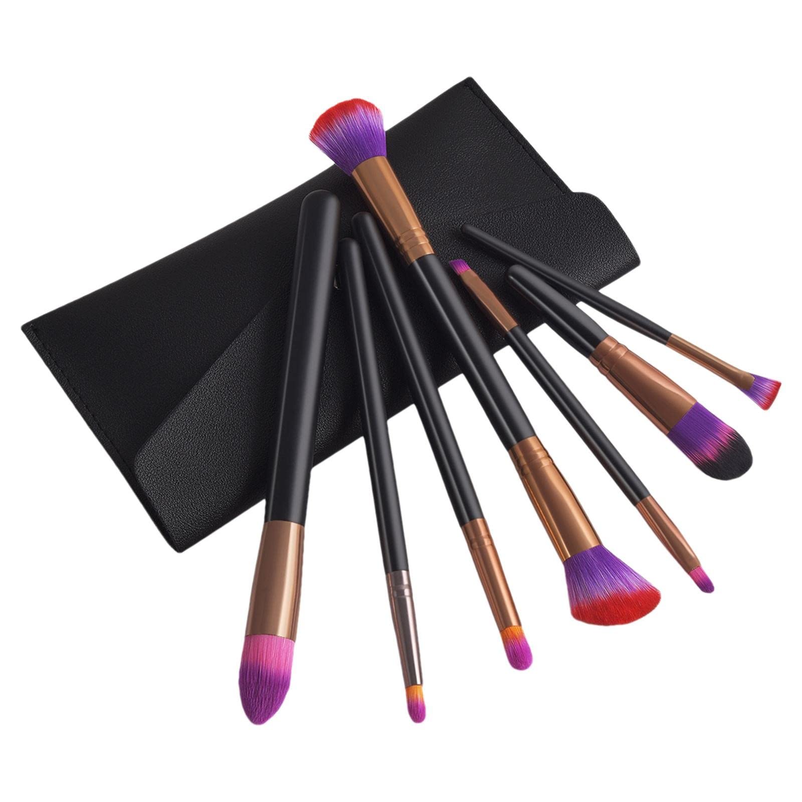 Juego de maquillaje avanzado, juego de brochas sintéticas para base de maquillaje, polvos y sombras de ojos, minijuego de brochas de maquillaje para principiantes, brochas de maquillaje de belleza, br
